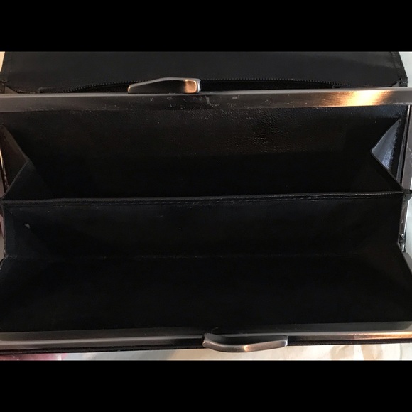 Grand Lion Leather Wallet Black 7 x 3 1/2” vintage - Picture 2 of 16